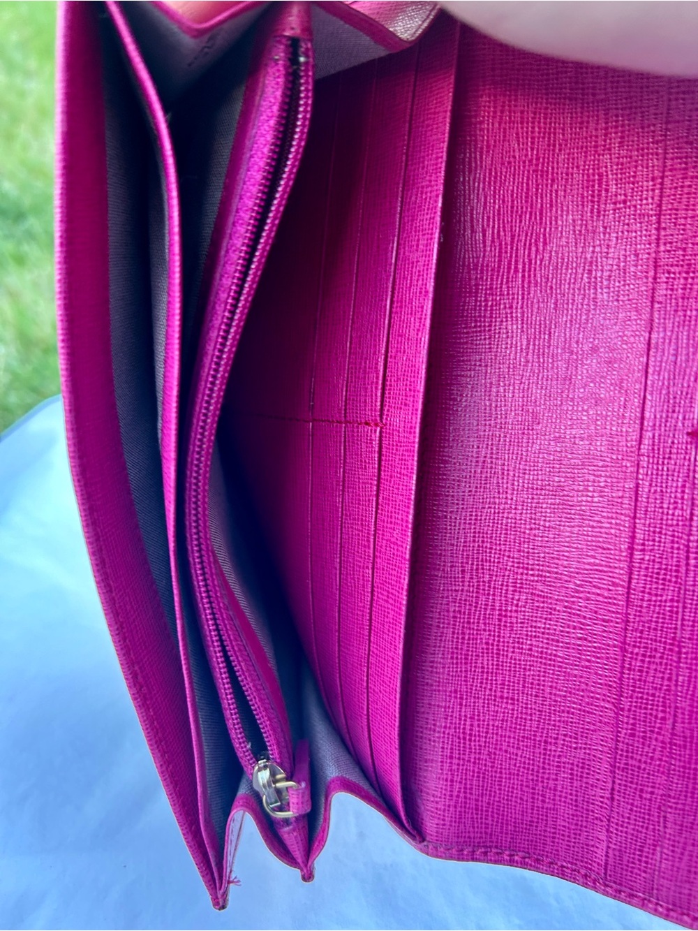 Fendi Tobacco/Pink Zucca Coated Canvas Flap Continental
Wallet. ECU - Picture 12 of 14